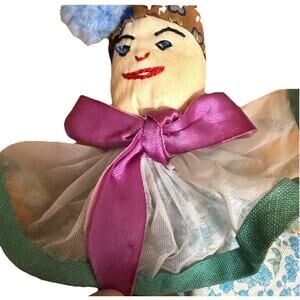 Vintage CLOWN Pom Pom Beaded Legs Collectible